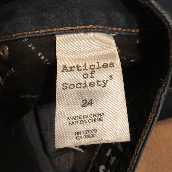 Articles of Society size 24 stretch skinny jeans - Picture 6 of 7